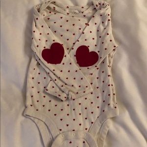 Baby Gap long sleeve heart onesie.